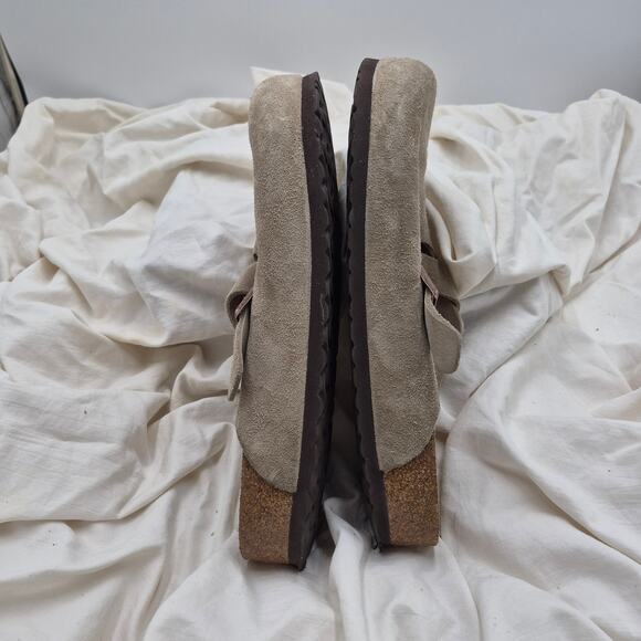 Birkenstock Boston soft footbed nubuck taupe mens size EU 46 US 13-13.5